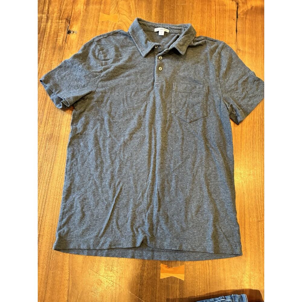 Standard James Perse Polo Mens Size 2 Gray Golf Casual Shirt MSX3337